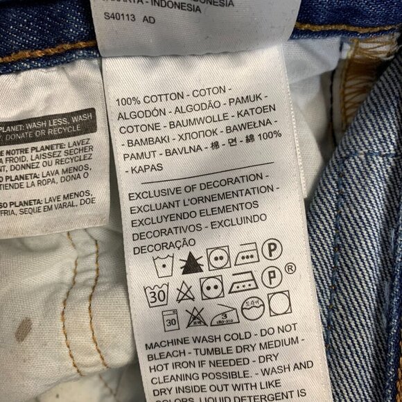 Levi's 501 Distressed Denim Straight Leg Jeans - Picture 11 of 12